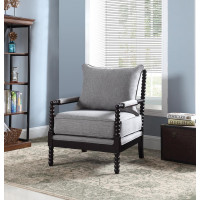 Coaster Furniture 903824 Cushion Back Accent Chair Grey and Black